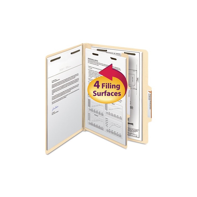 Three Section Classification Folder Smead Manila Four- and Six-Section Top Tab Classification Folders