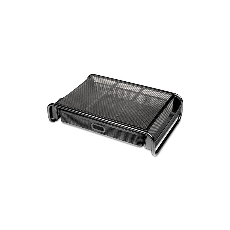 Universal Metal Mesh Desktop Monitor Stand with Drawer