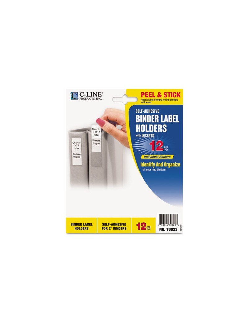 CLine SelfAdhesive Binder Label Holders