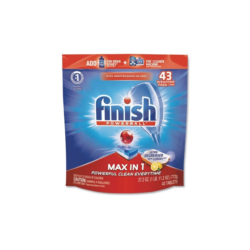 FINISH Powerball Max in 1 Super Charged Ultra Degreaser Dishwasher Tabs