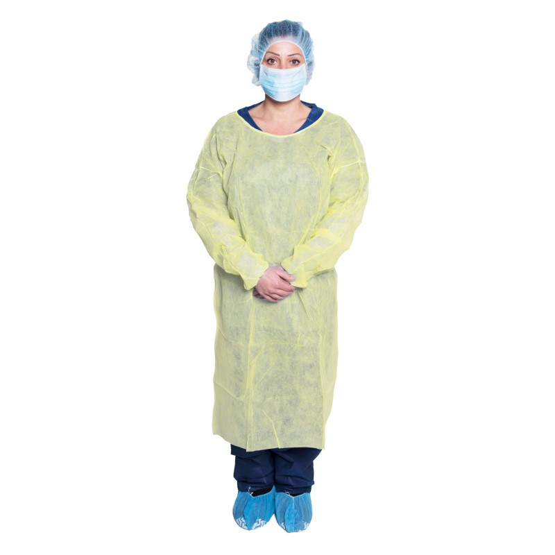 Isolation Gown, Universal, Yellow