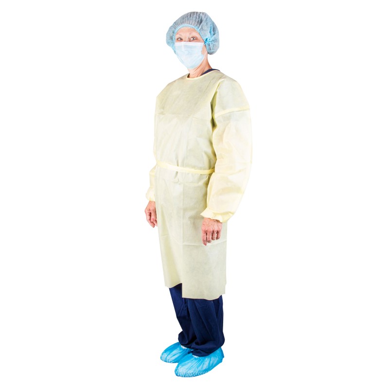 Level 1 Isolation Gown, Universal, Yellow